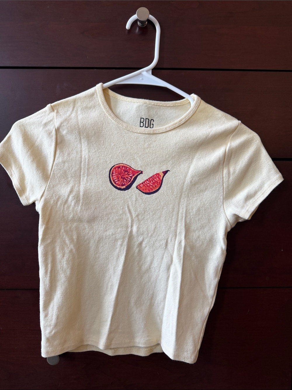 BDG Kids Cream Tee with Pink Fig Graphic
